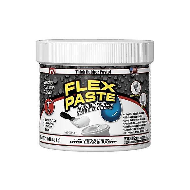 Flex Paste, Super Thick Rubber Spreadable Paste, White 1lb Tub