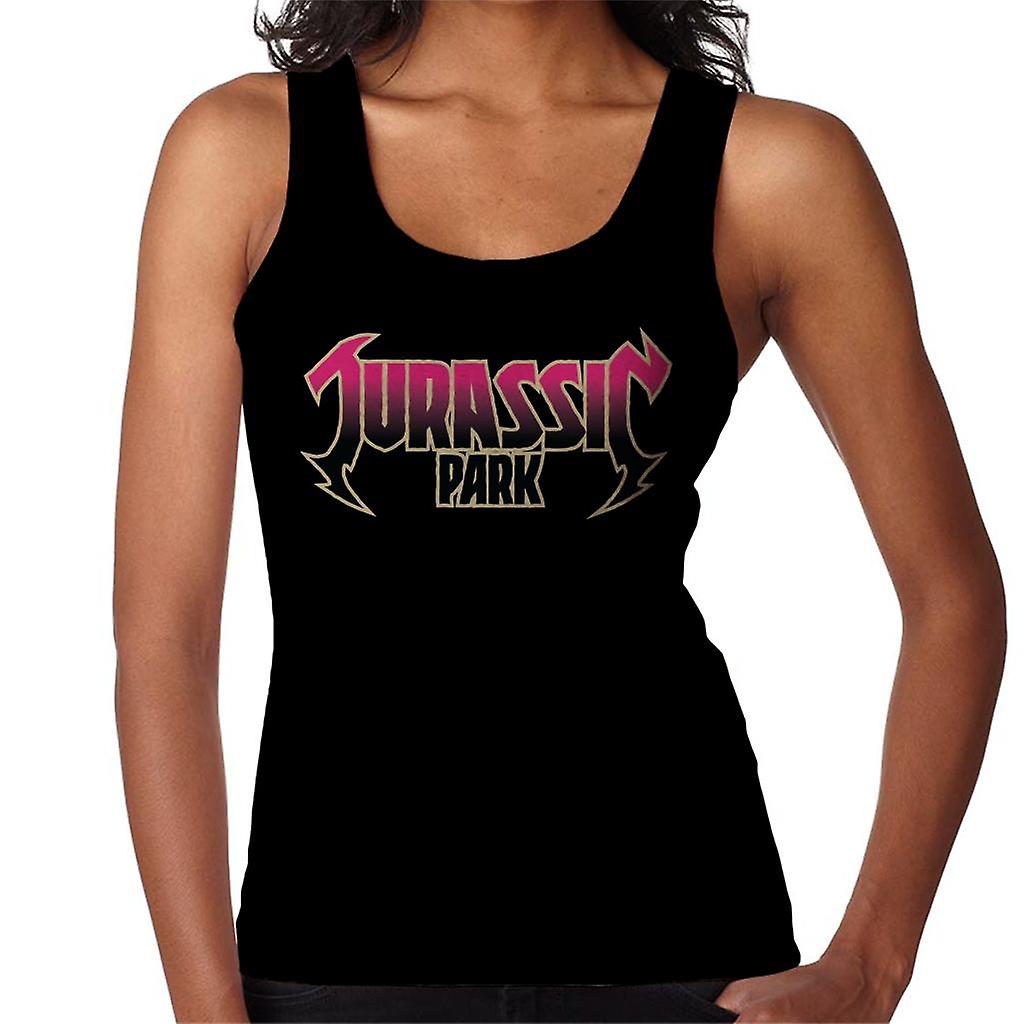 Jurassic Park Pink Gradient Rock Inspired Logo Women's Vest