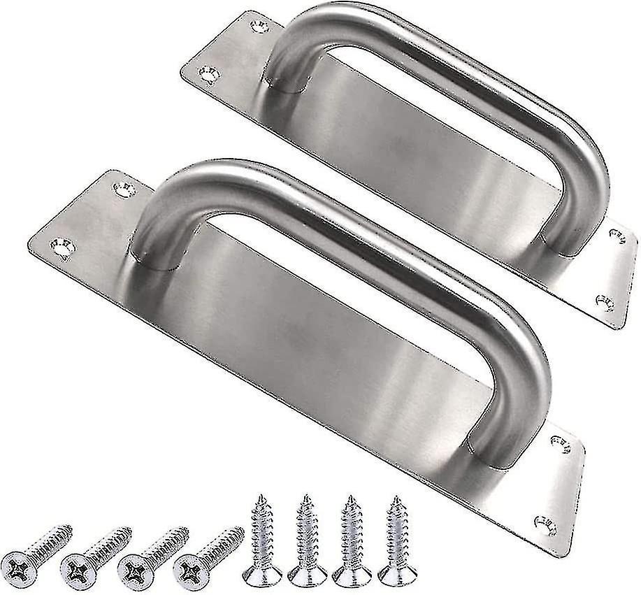 2-Pack 8-Inch Stainless Steel Heavy Duty Barn Door Pull Handle
