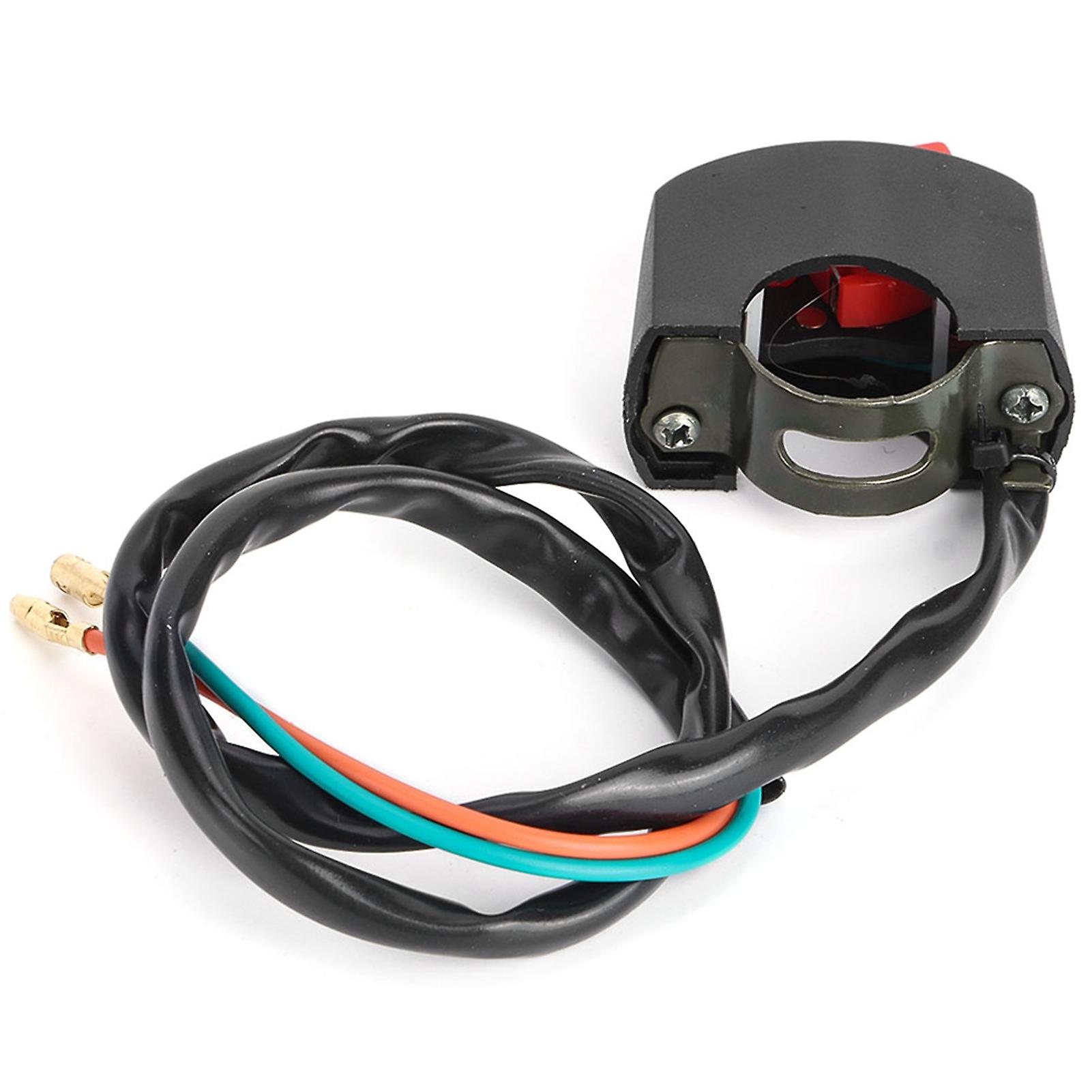 Motorcycle 7/8inch Handlebar Mount LED Headlight On/Off Switch with Red Button