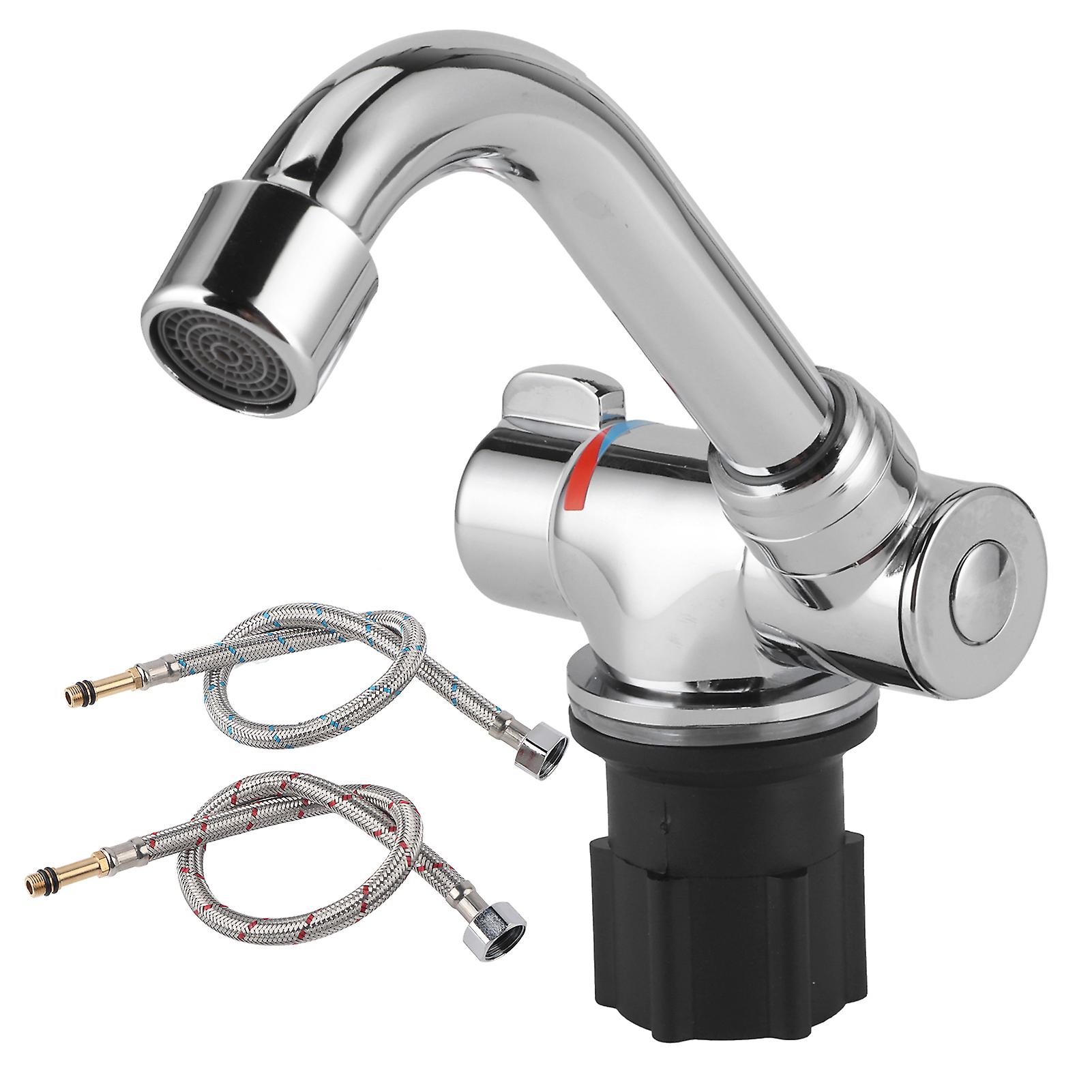 G1/2" Threaded Faucet, Hot and Cold Water Outlet, 360° Rotation, for RV, Caravan, Kitchen, Bathroom