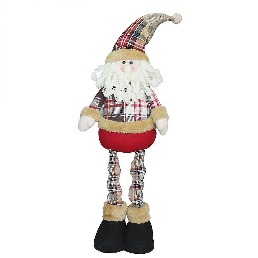 Christmas Decorations Standing Plush Figurine Telescopic Spring Legs Snowman/Reindeer,Elk/Santa Clau