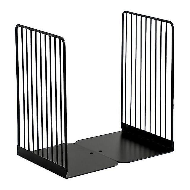 1 Pair Bookends Book Stand Support Simple Iron Desktop Non Slip Rack Shelf Holder Magazine