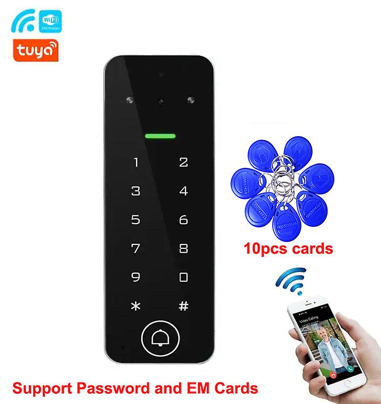 Tuya Wifi Fingerprint Keypad Rfid Controller Waterproof Video Intercom Wired Camera Door Entry System For Apartment/villa