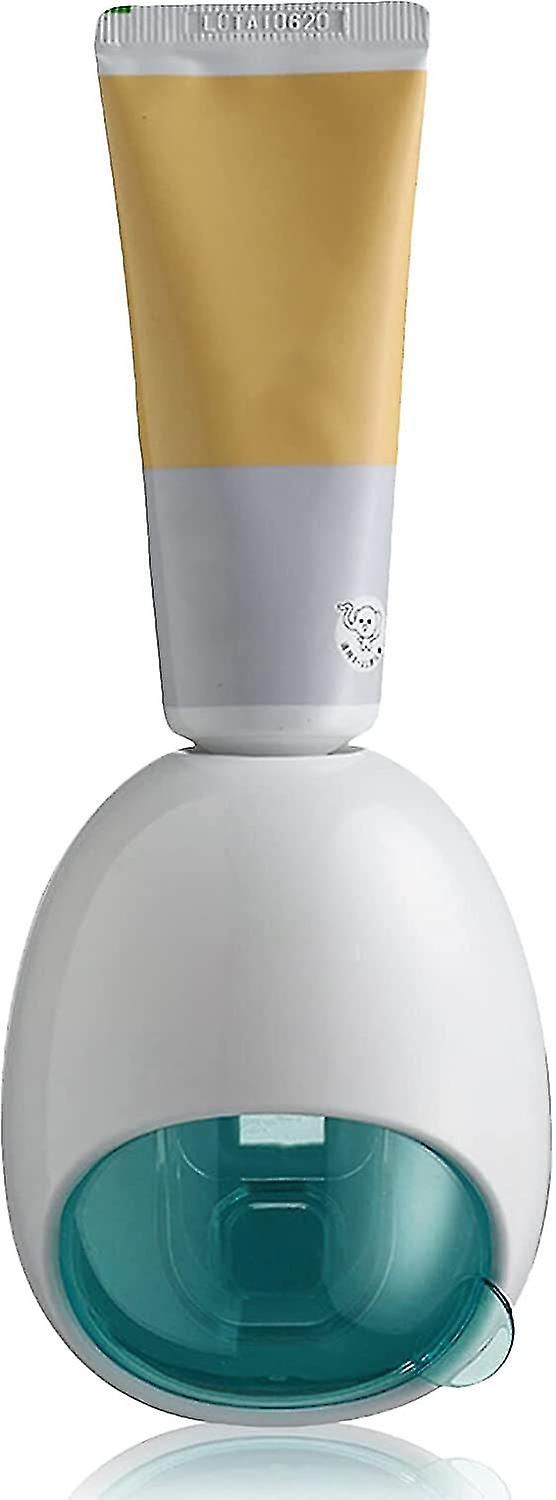 Toothpaste Dispenser, Electric Toothpaste Dispenser Wall Mounted with Cute Q Shape (Light Blue)