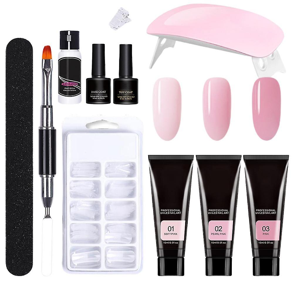 Nail Extension Gel Set for Beginners - Nail Gel Extension Kit with Glue