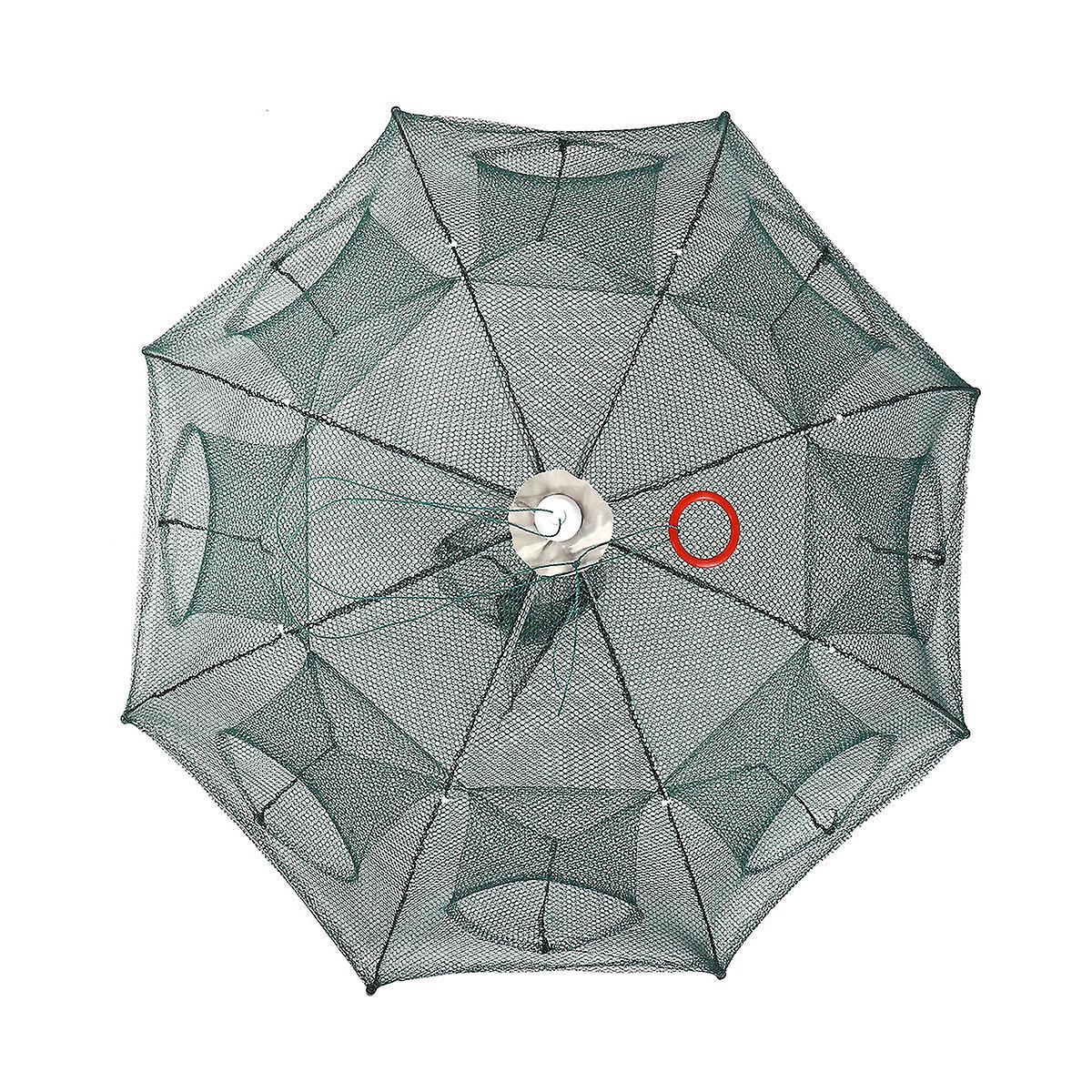 4/6/8/10/12/16/20 Hole Automatic Fishing Trap Folding Nylon Fishing Net For Fish Eel Crab Shrimp Trap