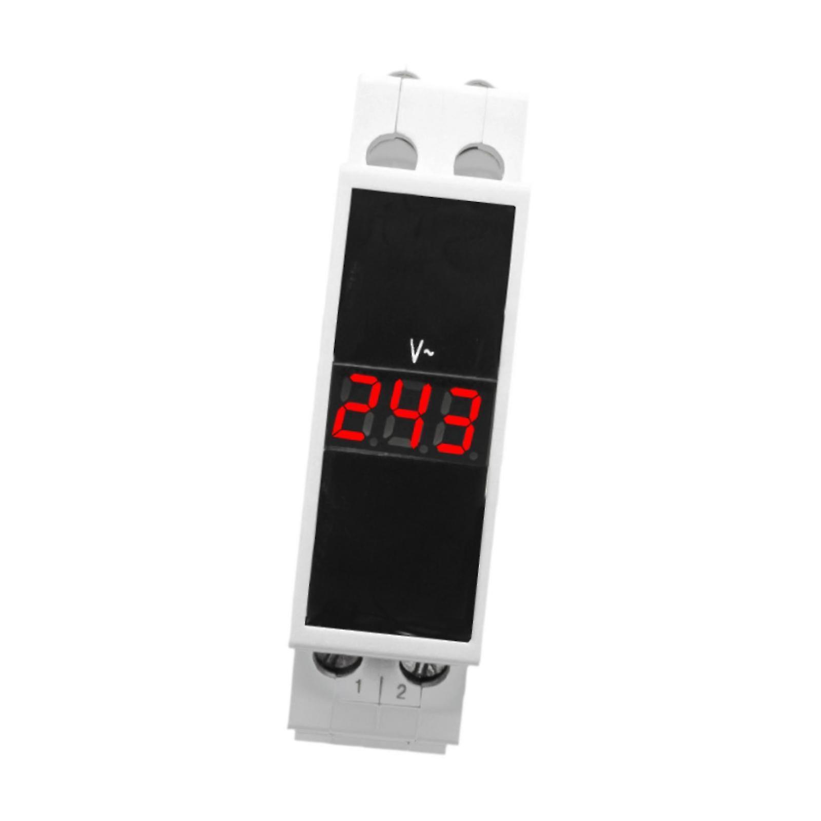 Din Rail Digital Display Voltmeter AC80-500V Mini Voltage Measurement Device