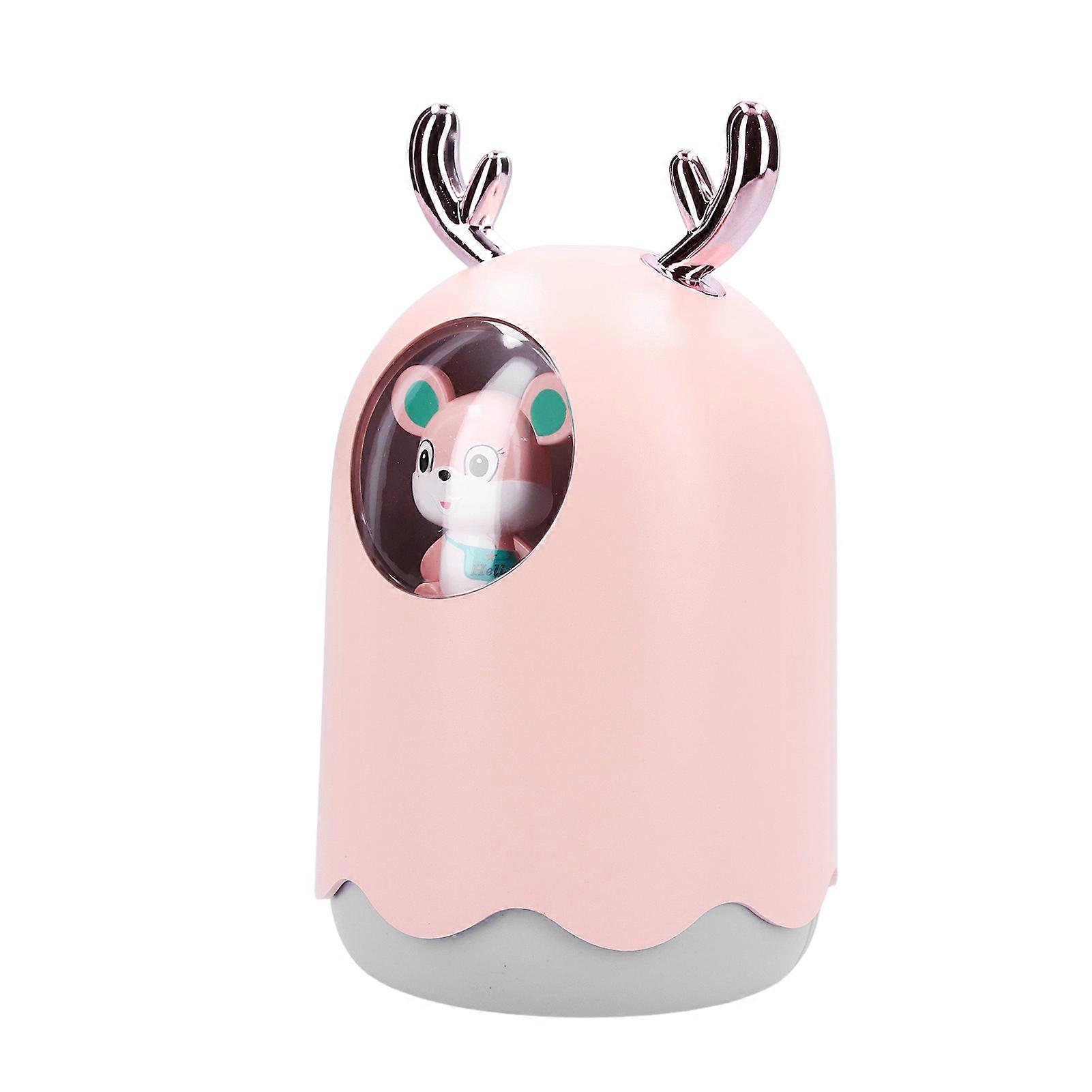 Desktop Mist Humidifier Cute Shape Mute USB Powered Aroma Diffuser with 2 Spraying Modes Pink