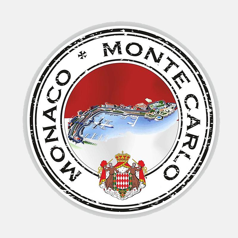 İlginç 12.7cm * 12.7cm Yaratıcı Monako Monte Carlo Çıkartmaları Yansıtıcı Araba Çıkartmaları Suya Dayanıklı