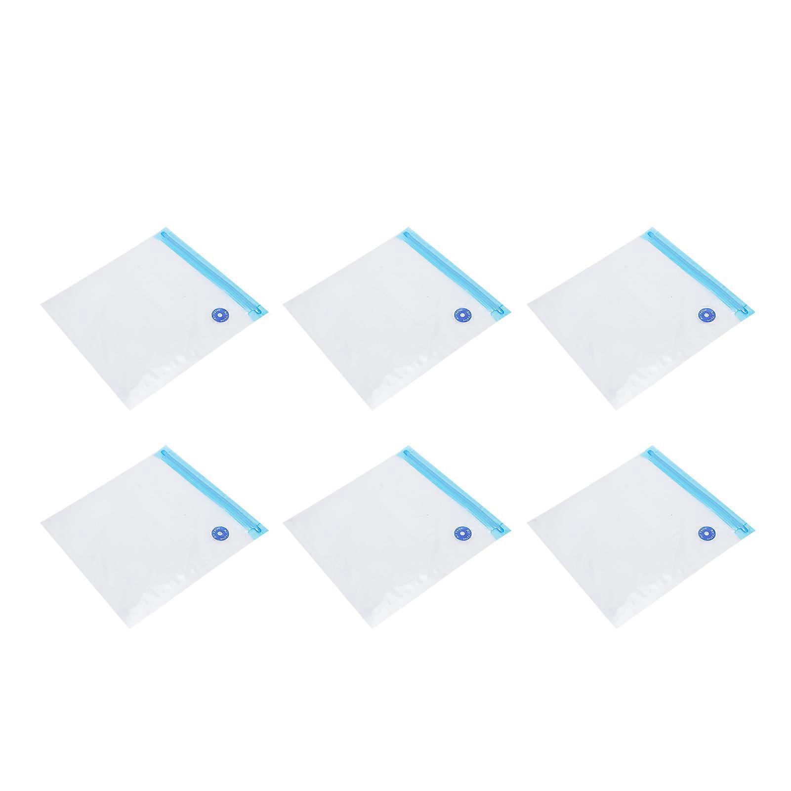 Pack of 6 Reusable Double Layer Zipper Vacuum Bags (22 x 21 cm)