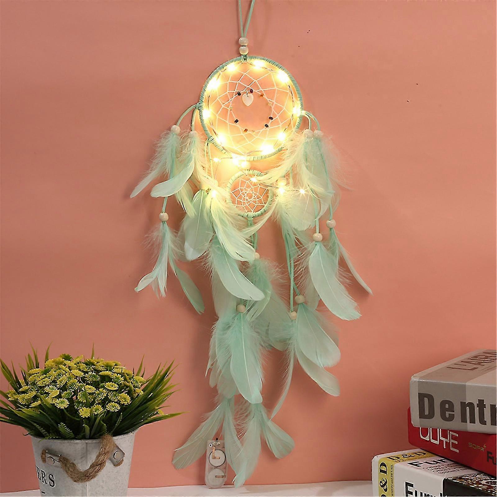 Home Decoration D Ream Catcher Wind Chime Hanging Sash With Led Light