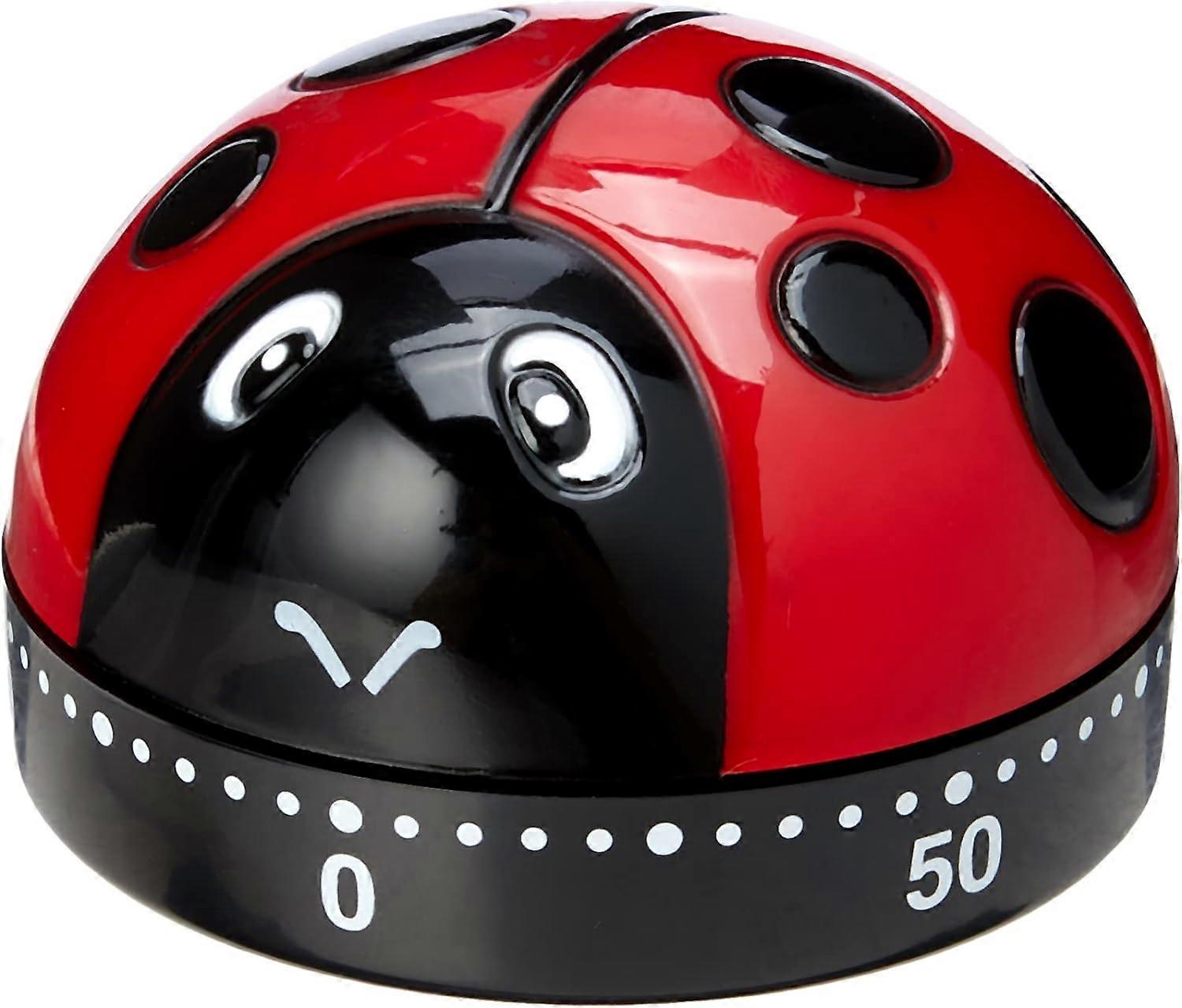 Cartoon Mechanical Kitchen Timer (Red Beetle) 60 minute wind-up cooki
