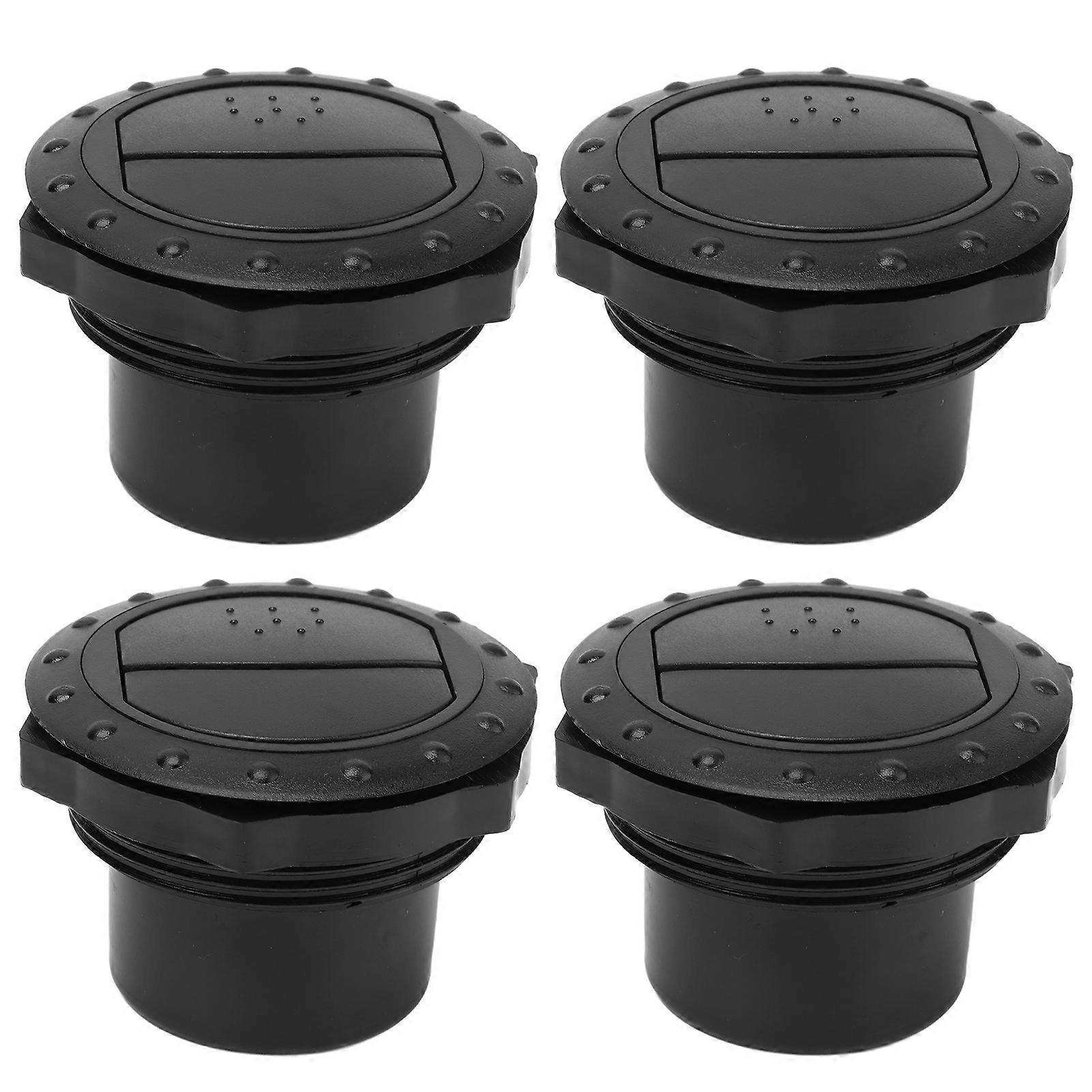 4PCS Dashboard Air Conditioning Outlet Deflector 60mm Hole Universal Knob Style Black for RVs Buses Yachts NO.05341