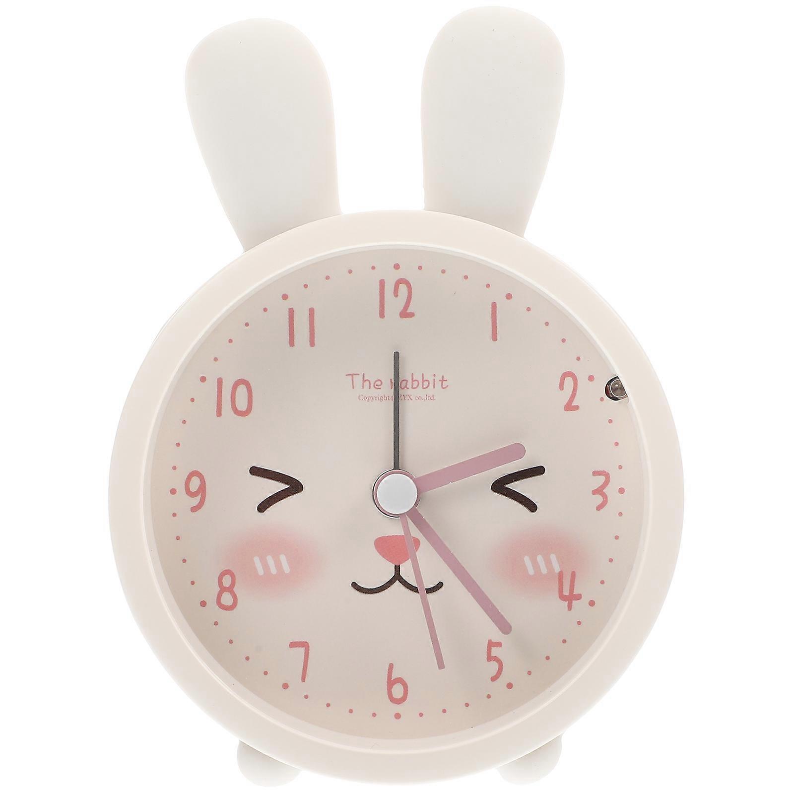 Lovely Bunny Ear Alarm Clock Mute Alarm Clock Desktop Alarm Clock No Battery