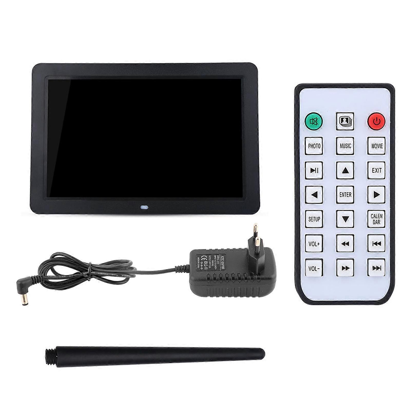 12in 1280x800 Digital Photo Frame Music Video Player With Remote Control(black Eu Plug)