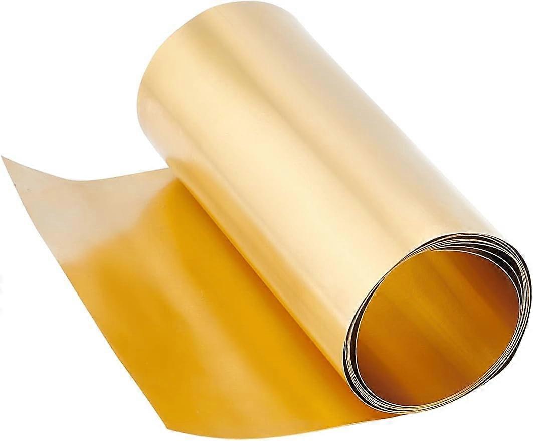 35 Gauge Copper Roll Weather Proof Brass Sheet Copper Foil Gold Color Copper Sheets for Mechanical Machining Mould Making Cutting Precision - 39x3.94I