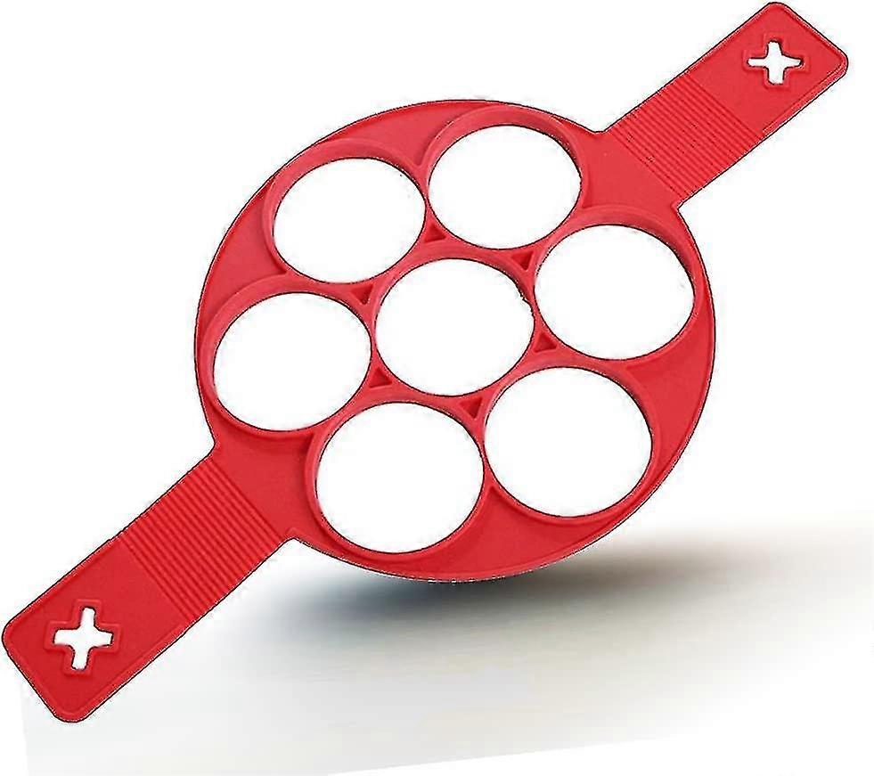Silicone Baking Mould Egg Maker Pancake Flipper Egg Ring Nonstick Round Egg Rings 7 Circles