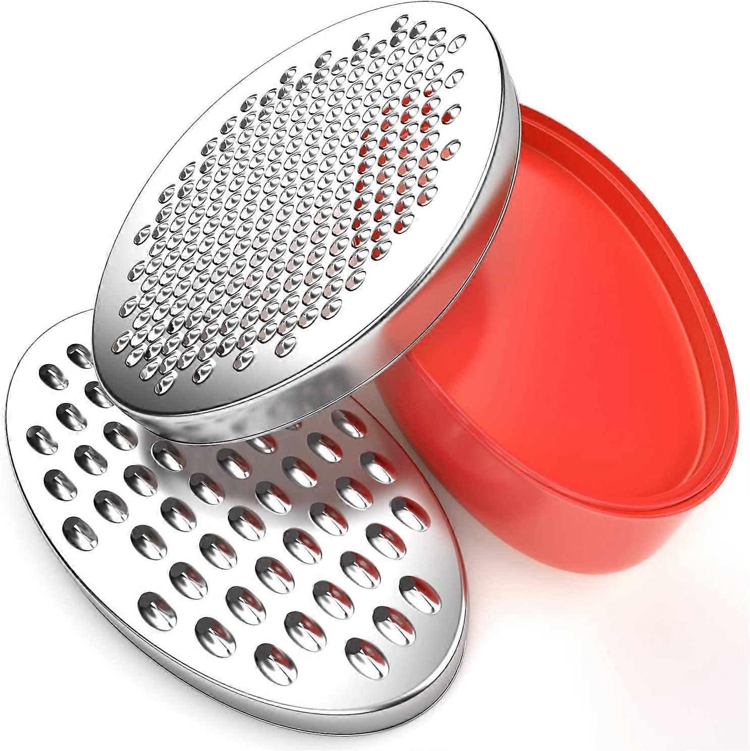 Bpa Free Cheese Grater With Food Storage Container And Lid Suitable For Cheese, Vegetables And Chocolate 17.5*12.5*7Cm (Red)