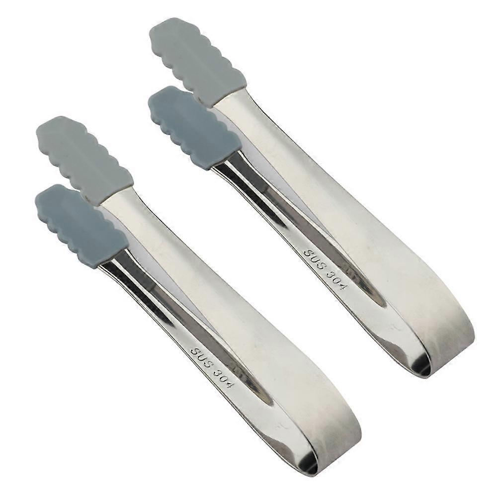 Rostfritt stål Ice Tangs med sågtänder för ishink Ice Sugar Cubes Kaffebar MatserveringNYTT5