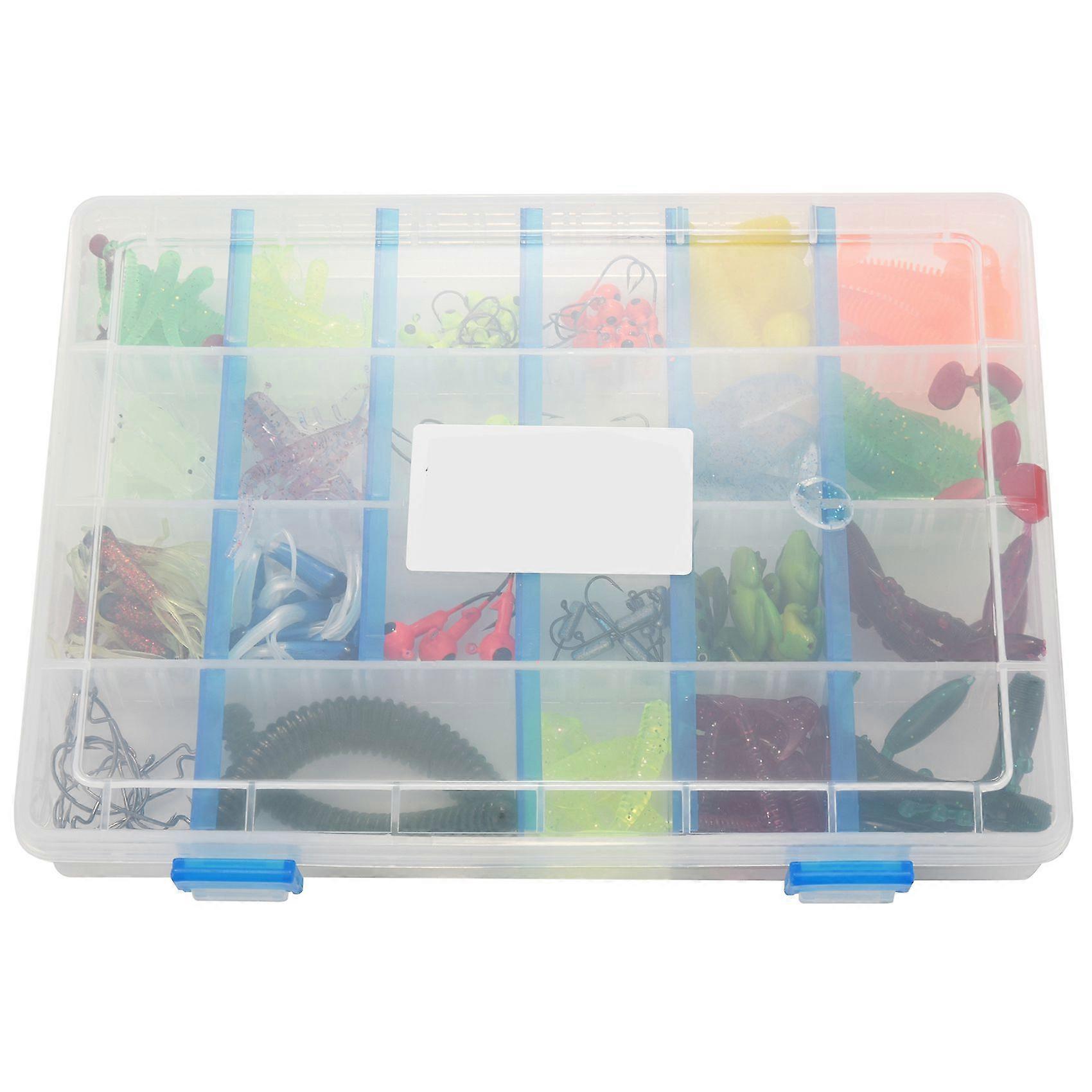 146 Pcs Soft Lure Set Sea Fishing Tackle Fishing Lure Silicone Bait Soft Worm Shrimp Carp Fishing A