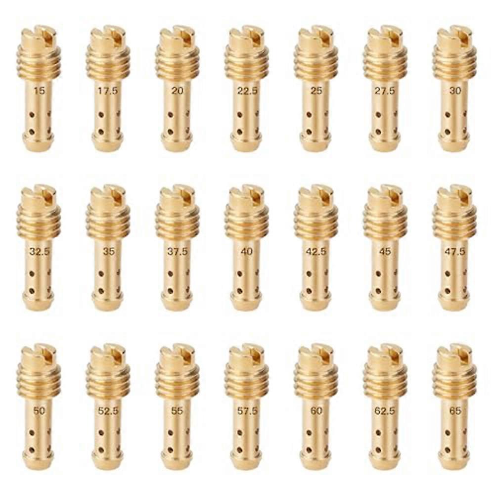 21 stücke Vergaser Wichtigsten Jets Langsam Jets Gewinde Für Mikuni VM/TM/TMX VM22/210 AX100 EN GN carb Set Injektor Düse Motorrad