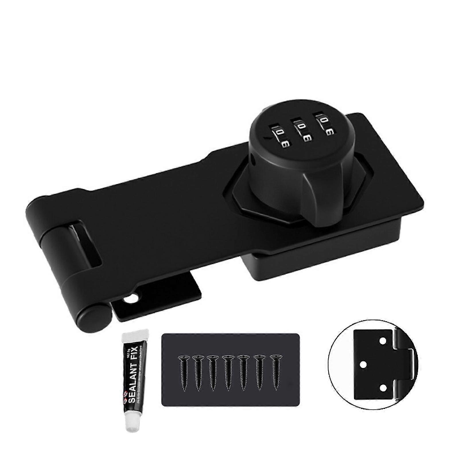 Punch Free Cabinet Door Password Lock Anti-theft Drawer Lock Double Cabinet Lock-YuJia