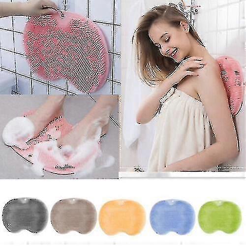 Silicone Shower Foot Scrubber Back Brush Massager Clean Bathroom Non Slip Bath, Back Scrubber
