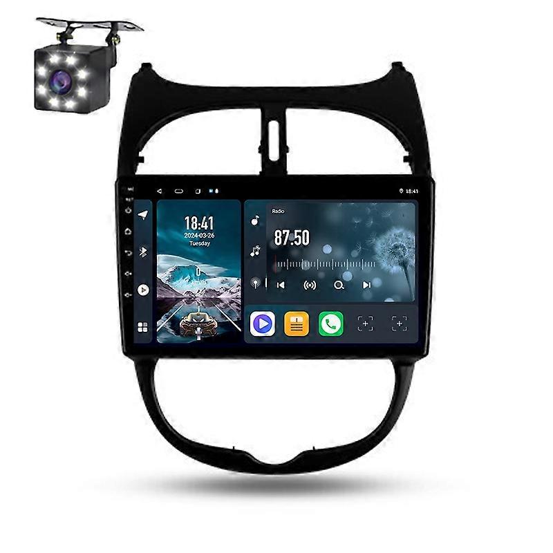 Android For Peugeot 206 1998 - 2012 Multimedia Radio Wireless Carplay Navigation Auto GPS