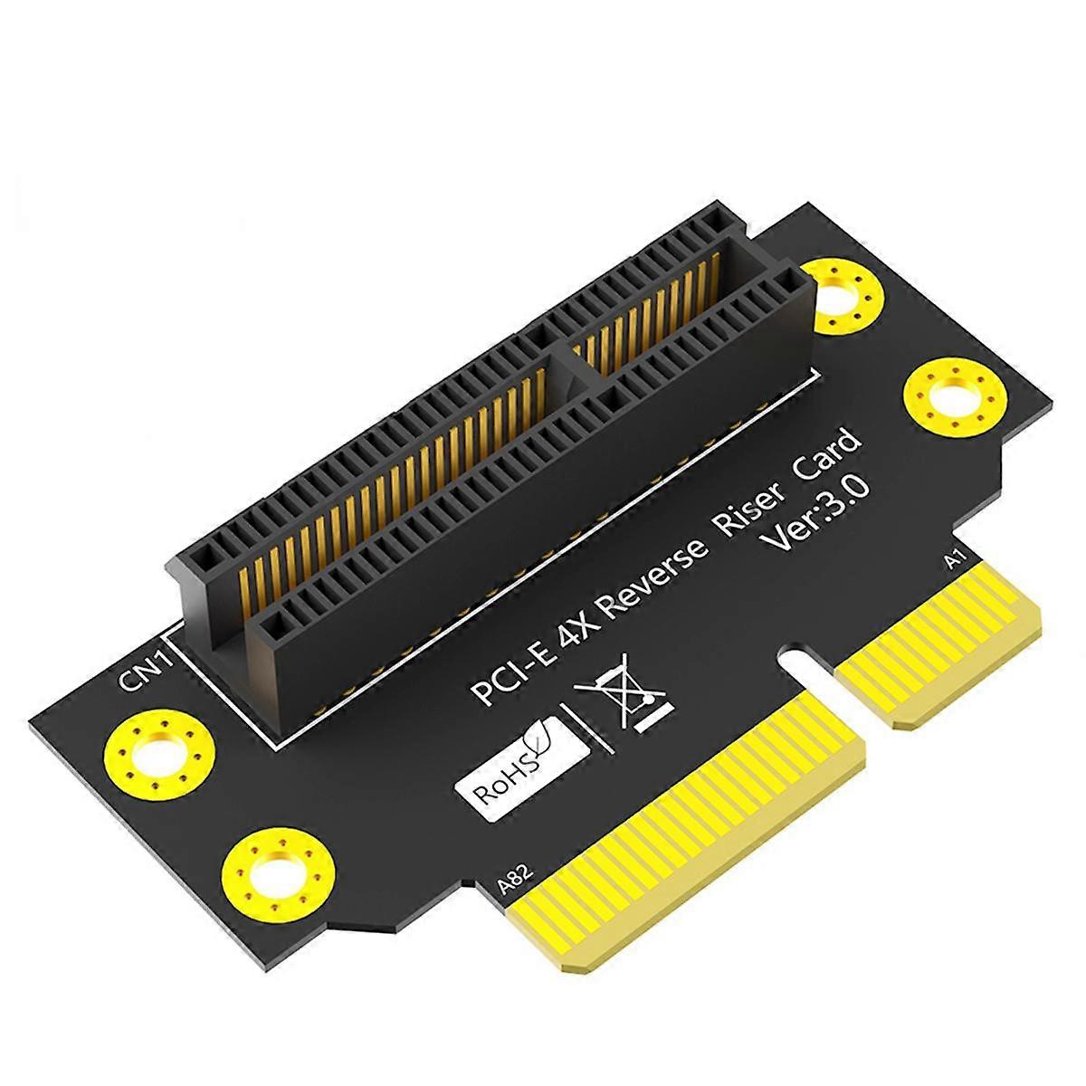 PCI-E 4X 3.0 90 Degree Reverse Male to Female Riser Card for 2U Server (Installation Direction Towa