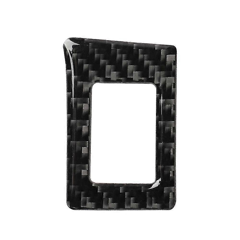 Flash Warning Light Switch Frame Cover Trim Carbon Fiber Sticker For Honda Civic