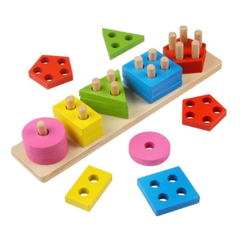 Steckplatte Holz Holzpuzzles Sortierspiel Holzsteckspiel Sortier