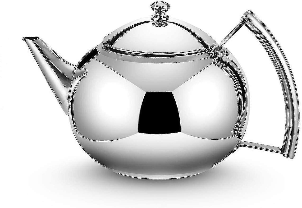 Teapot With Infuser Loose Tea Leaf 2 Liter Stainless Steel Tea Pot Coffee Water Small Kettle Filter Set Warmer Teakettle For Stovetop Induction Stove