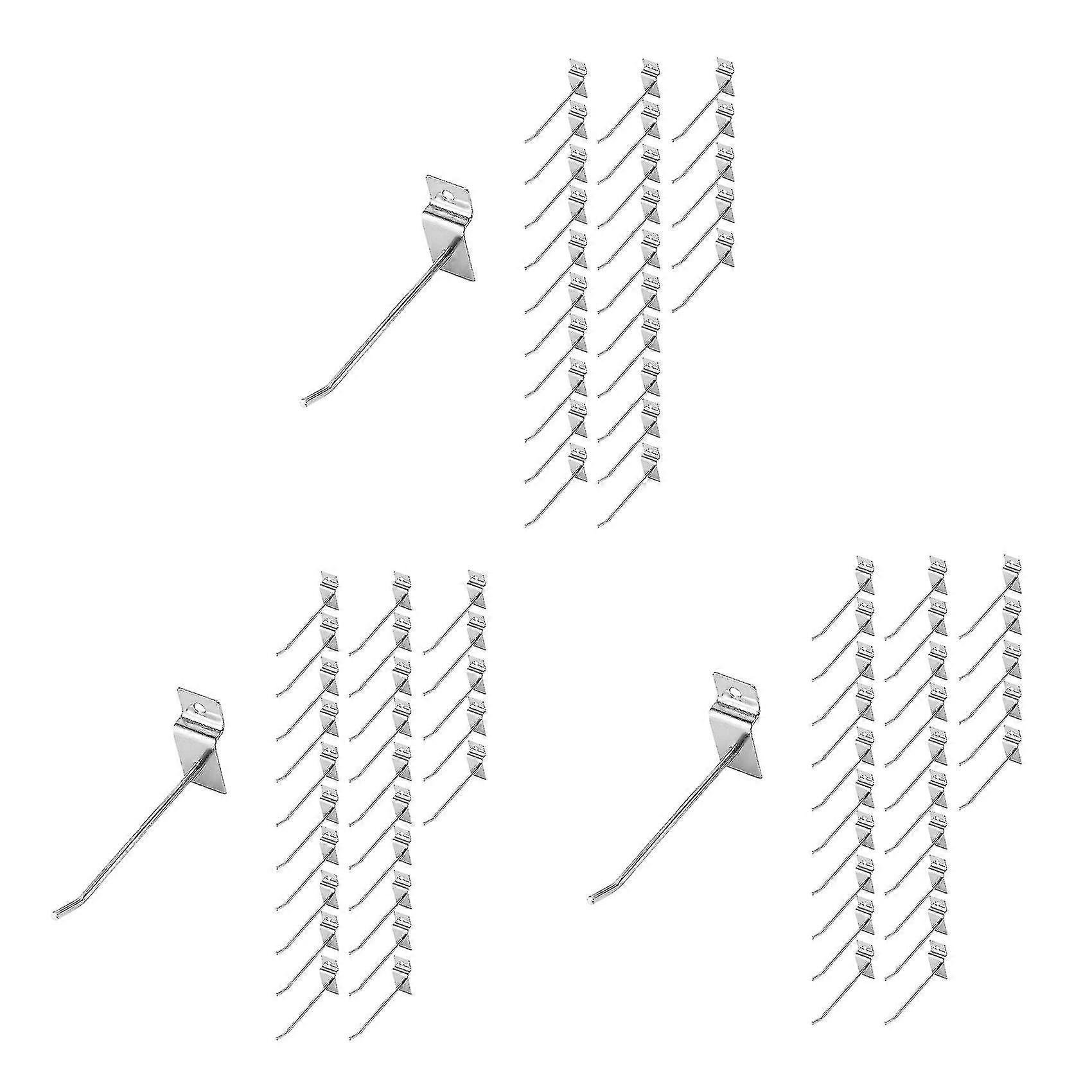 25 x Slatwall Single Hook Pin Shop Display Fitting Prong Hanger 100mm