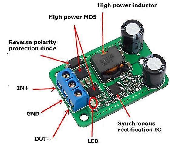 24 V/12 V Pentru 5 V/5a 25 W Dc-dc sincron Pas în jos Modul Converter