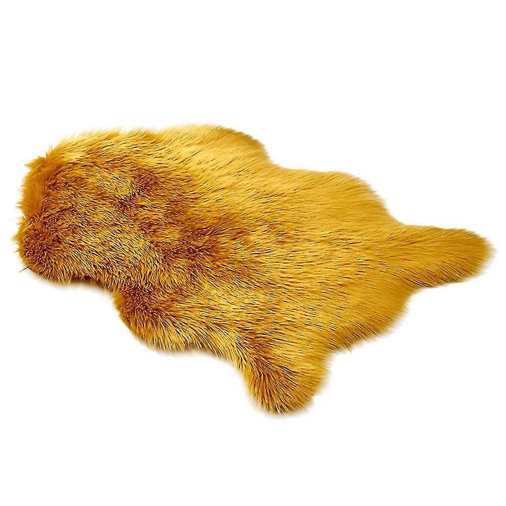 ウールイミテーションシープスキンラグフェイクノンスリップベッドルームシャギーカーペットマット