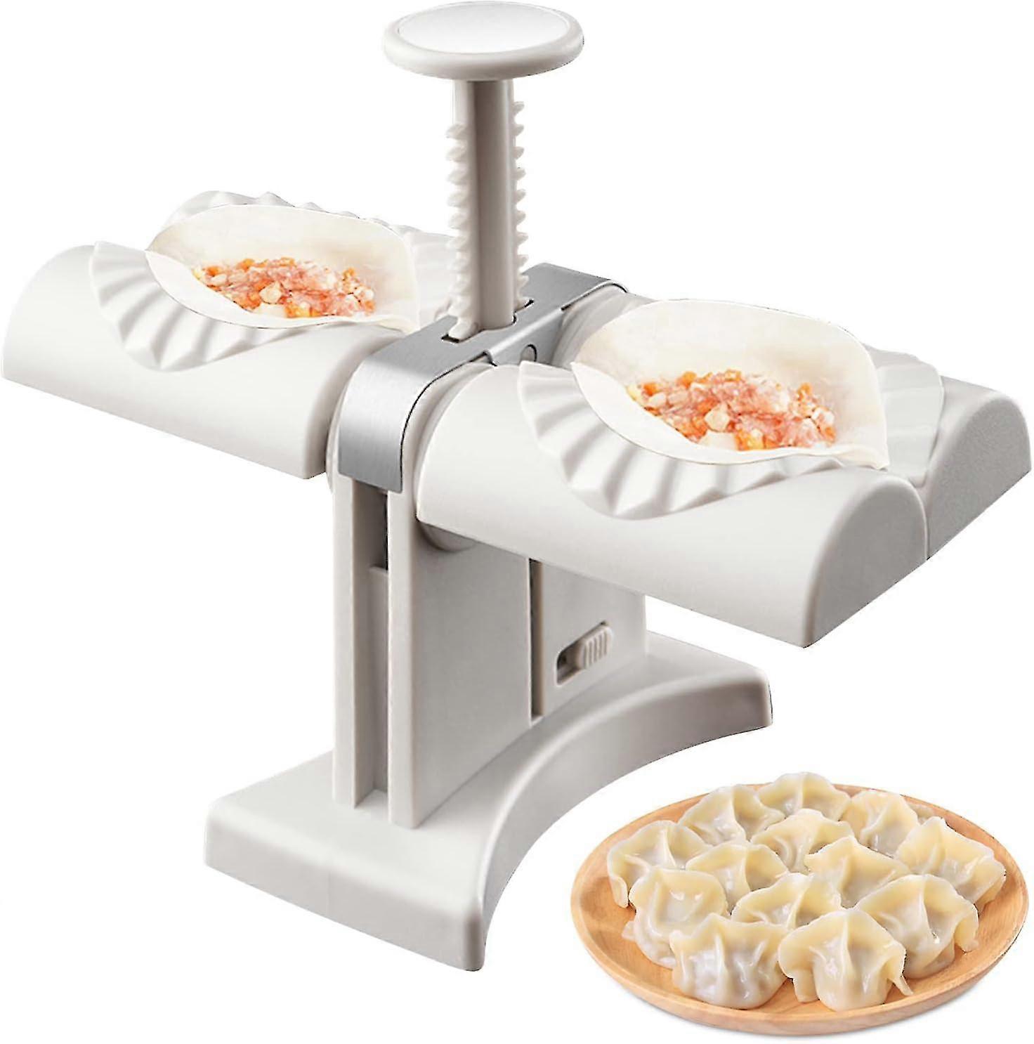 Double Head Automatic Dumpling Maker Mould, Household Stainless Steel Dumpling Press Machine Mold, Household Dumpling Machine Manual Dumpling Maker Mo