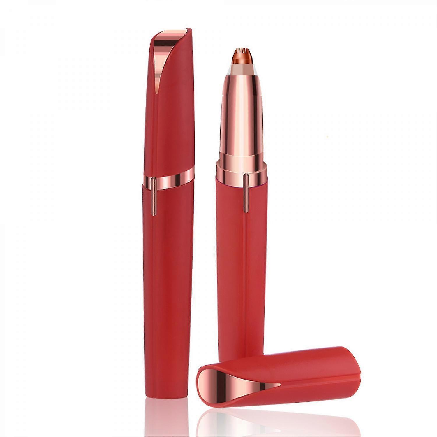 Red electric eyebrow trimmer