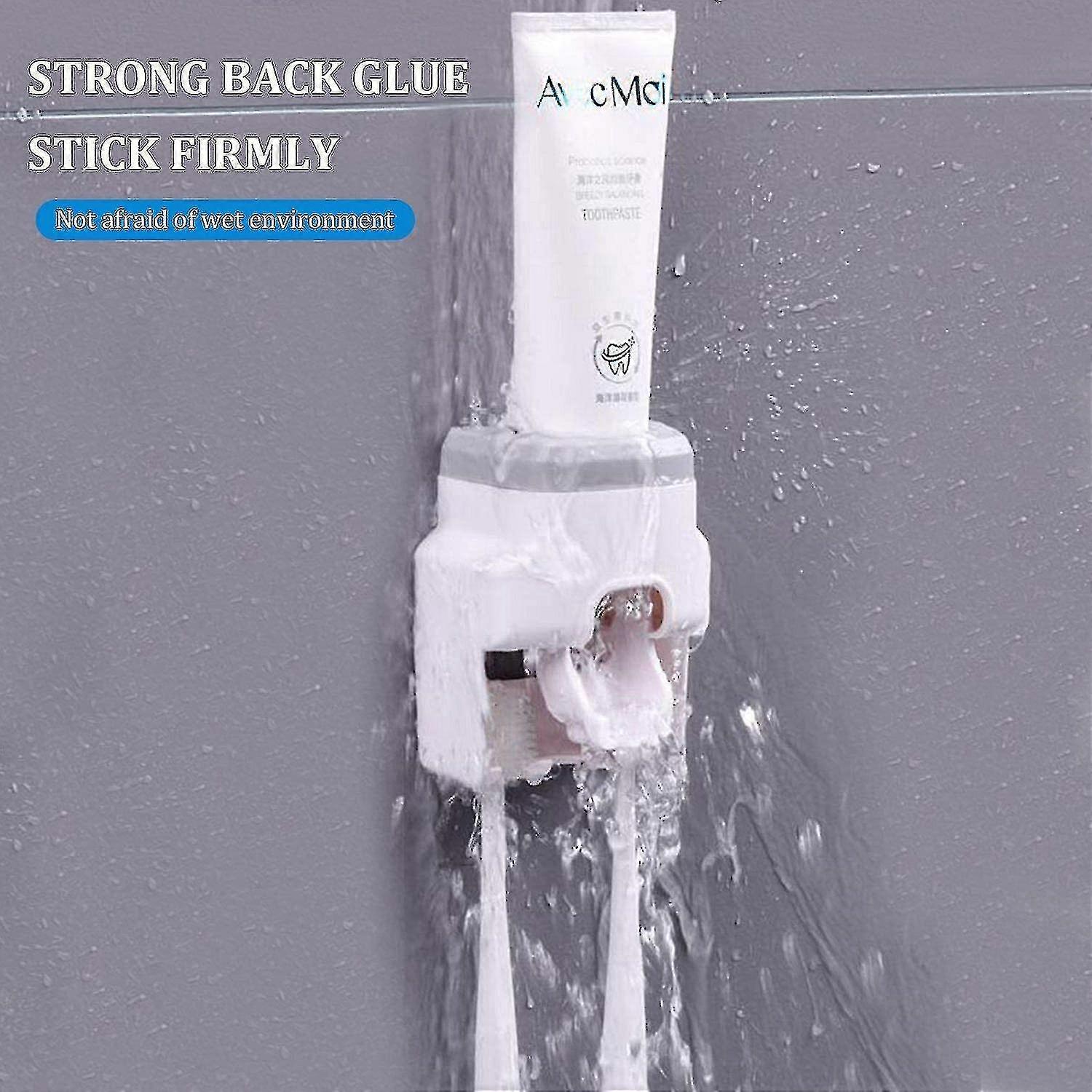 Toothbrush Holder Set, Punch-free Wall-mounted