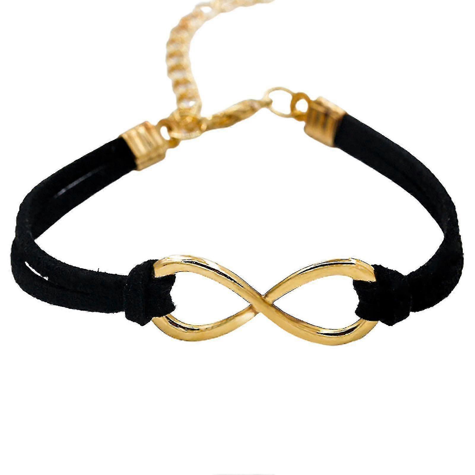 Bracelet Adjustable Handmade Alloy Women's Men's Chain Stretch Bracelet Birthday, Black