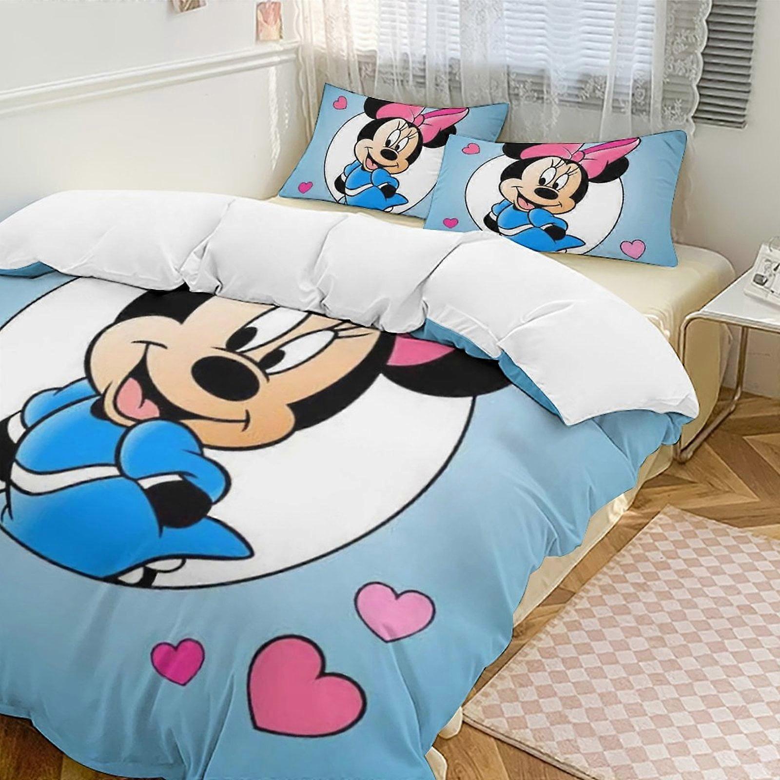 v4207  Bed Sheets Bedding Minnie MouseCartoon Collection 3-Piece Comforter Set, Personalized Bedding Decor for Kids And Teens  Bed Sheets  yuq4207