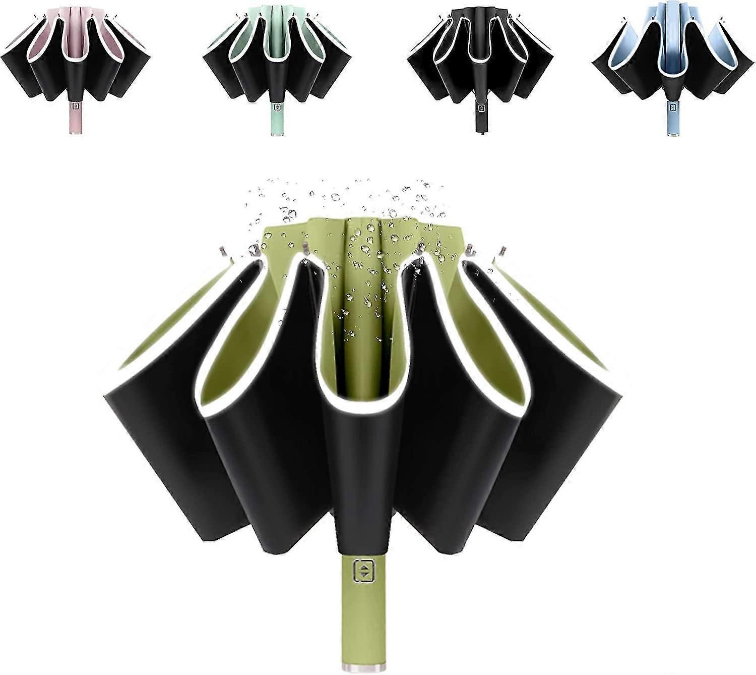 Uv Umbrella Protection Sun Compact Windproof Reverse Umbrellas For Rain-automatic Folding Inverted Car-ZC