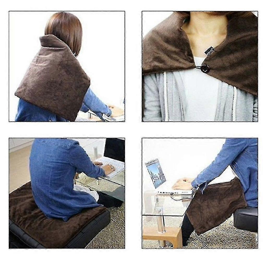 Electric Warming Heating Blanket Pad Shoulder Neck Mobile Heating Shawl Usb