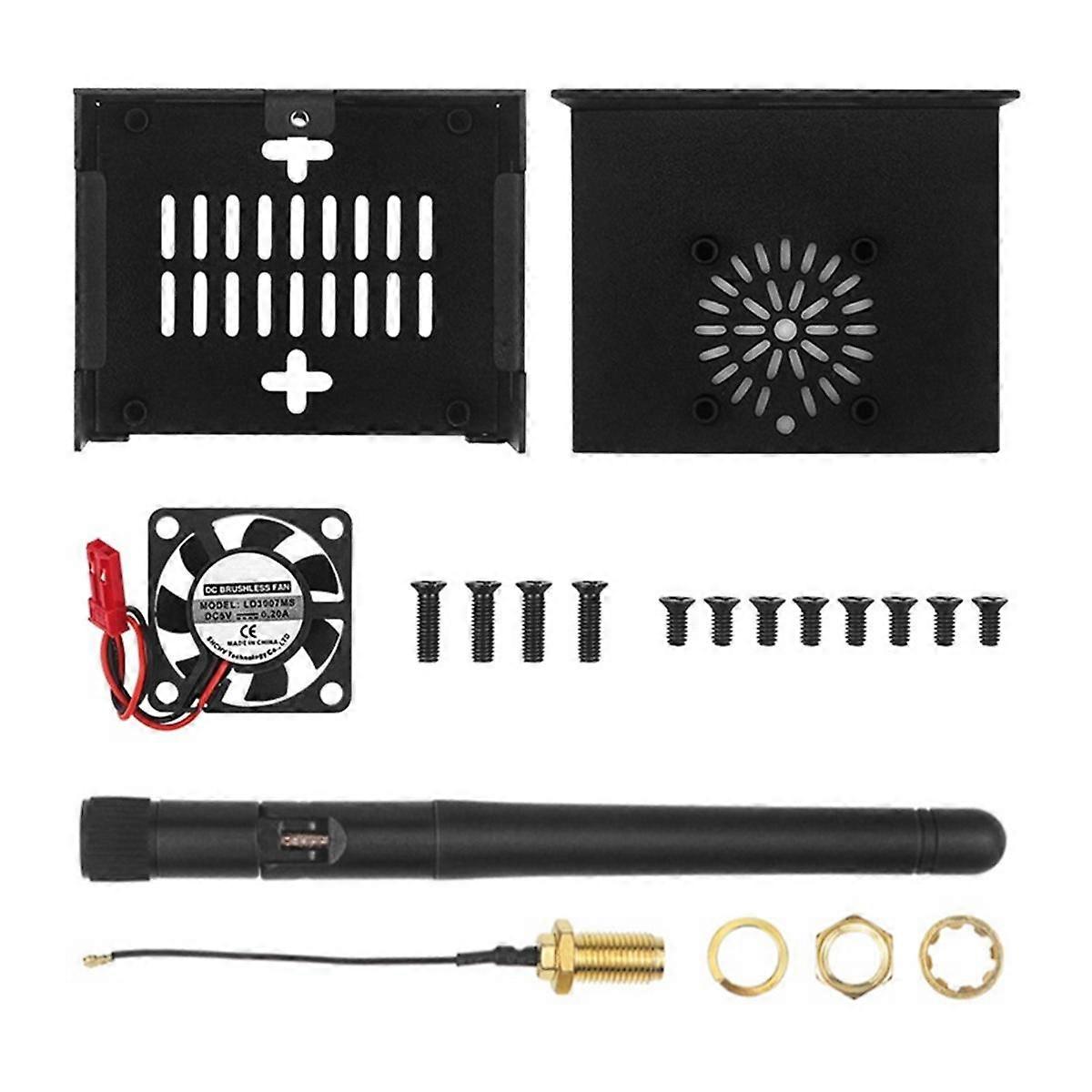 For Zero 3 Metal Case, Metal Case with Fan & Heatsink for Zero 3 Accessories (with Antenna)