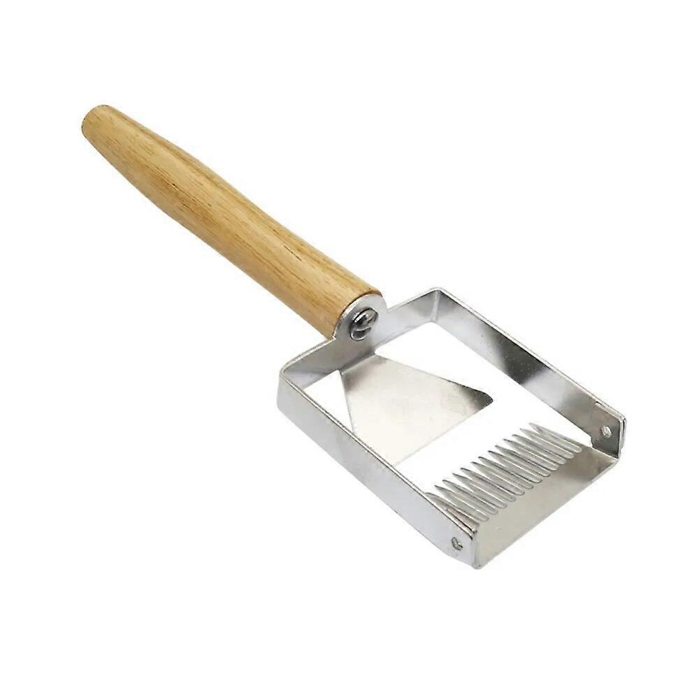 1Pc Beekeeping Tools Uncapping Fork Iron Honeycomb Honey Scraper Wooden Handle Cut Honey Scraper Shovel