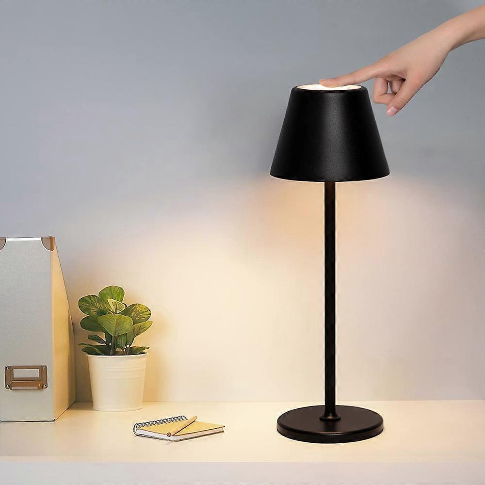 Table lamp wireless, GR4TEC LED table lamp battery dimmable touch Switch & charging bar USB-C