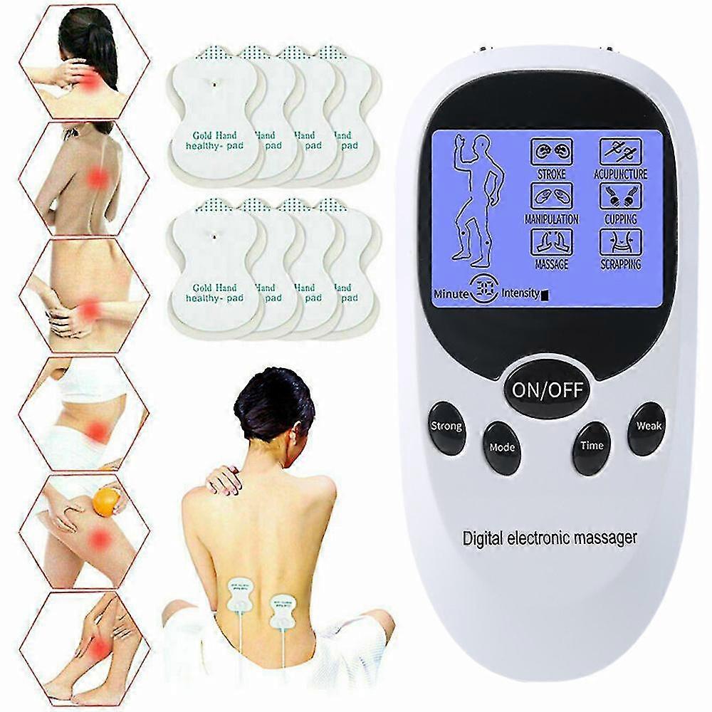 Electric Muscle Stimulator Massager with Electrode Pads