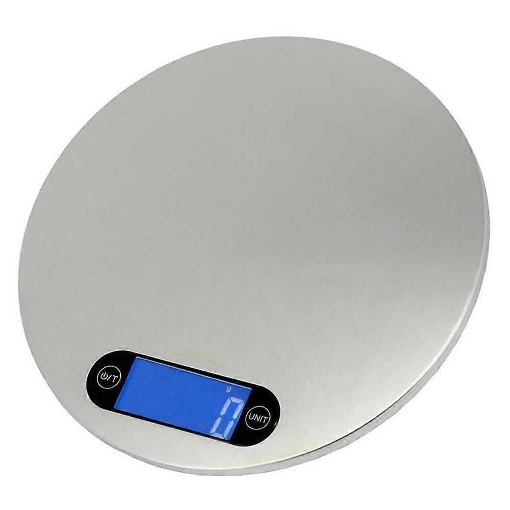 Round Touch Button Big Tray 5kg 1g Kitchen Digital Scale