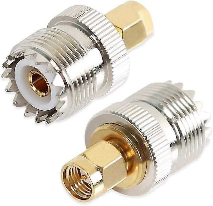 Uhf Buchse zu Sma Stecker Adapter Hf Koax Stecker So239 (pl259) Handantenne Pl-259 Konverter Zwei-Wege-Radio RF Antenne Adapter (2 Pack)
