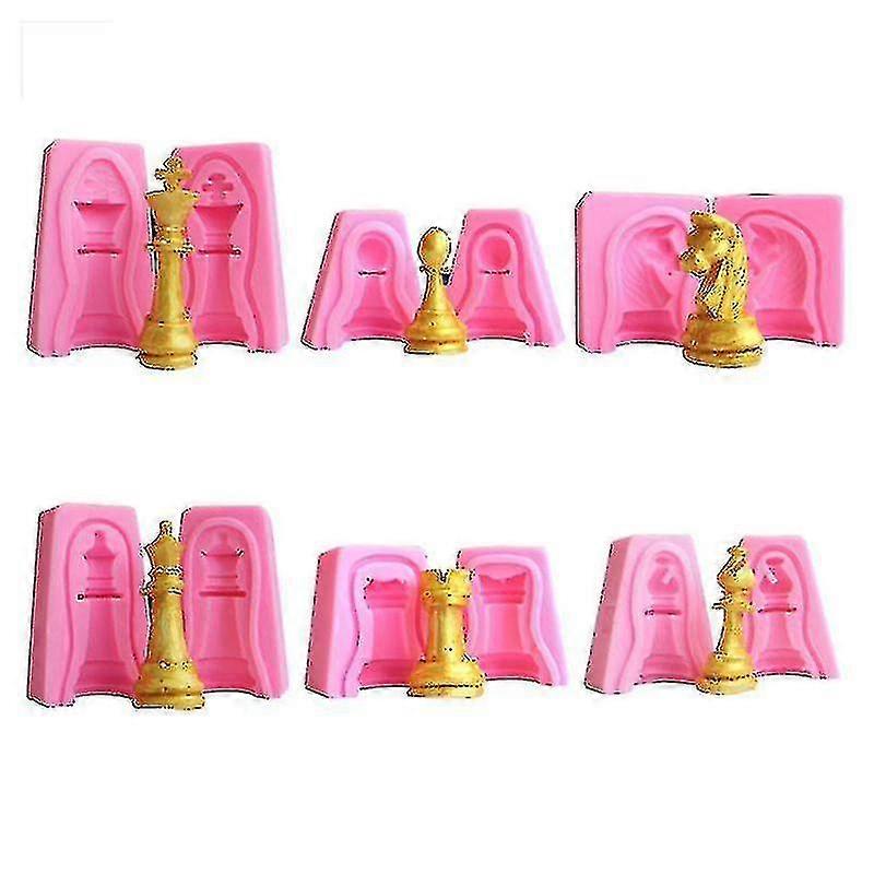 Chess Shape Silicone Moule Fondant Clay Cake Cuisson Epoxy Moules Diy Décoration Modeling Mold